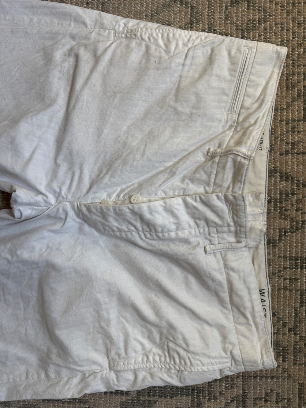 RRL Ralph Lauren white officer herringbone chino size 34 men’s - Picture 3 of 6